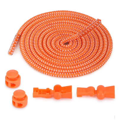 Elastic Round No-Tie Shoelaces with Adjustable Lock