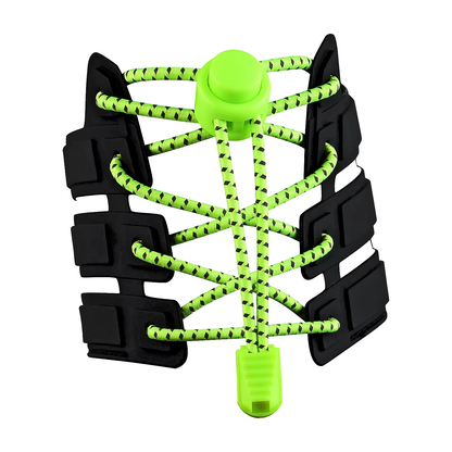 No-Tie Reflective Elastic Shoelaces - Adjustable Lock