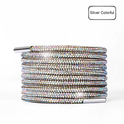 Rhinestone Glitter Crystal Round Laces 120cm Long