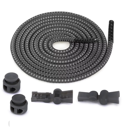 Elastic Round No-Tie Shoelaces with Adjustable Lock