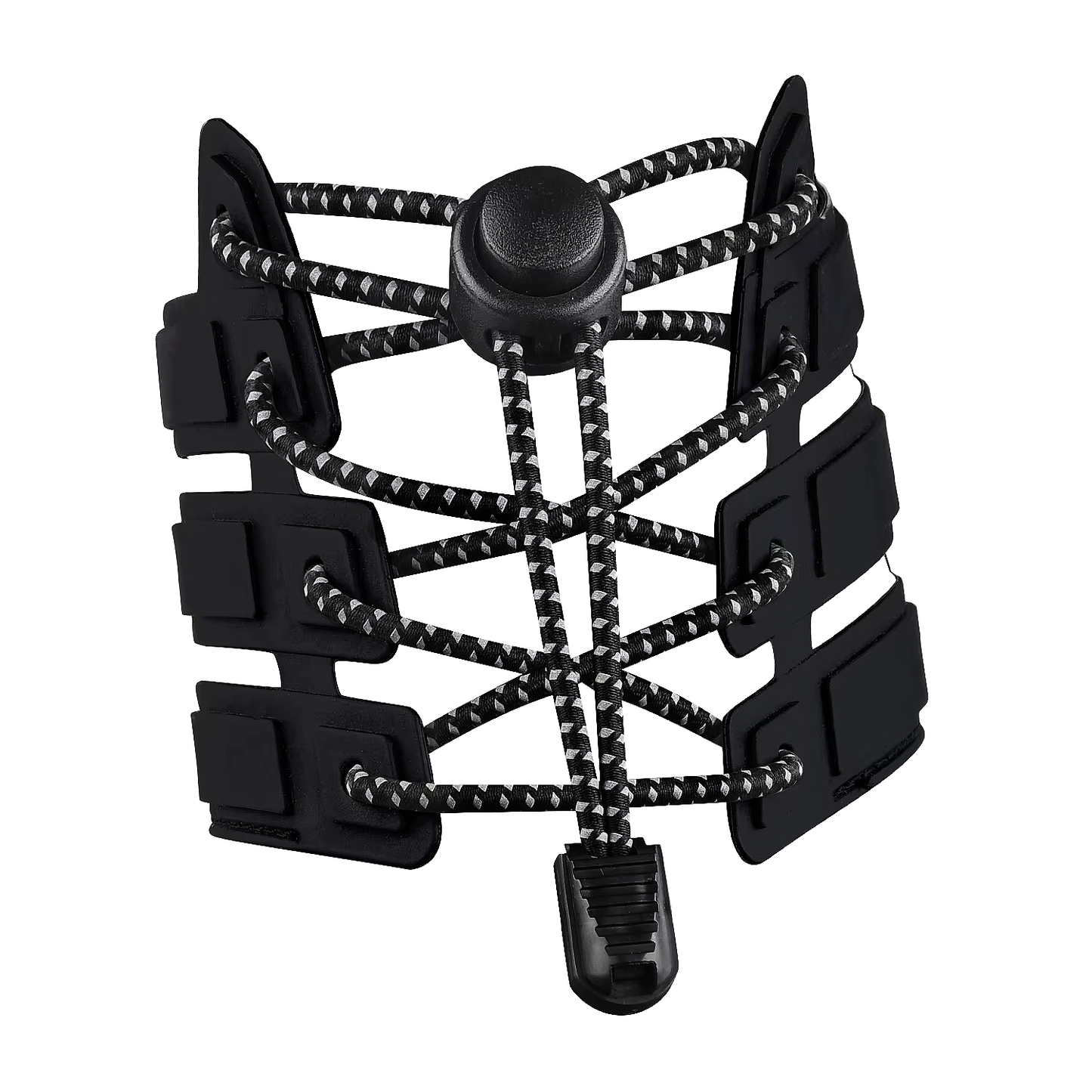 No-Tie Reflective Elastic Shoelaces - Adjustable Lock
