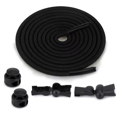 Elastic Round No-Tie Shoelaces with Adjustable Lock