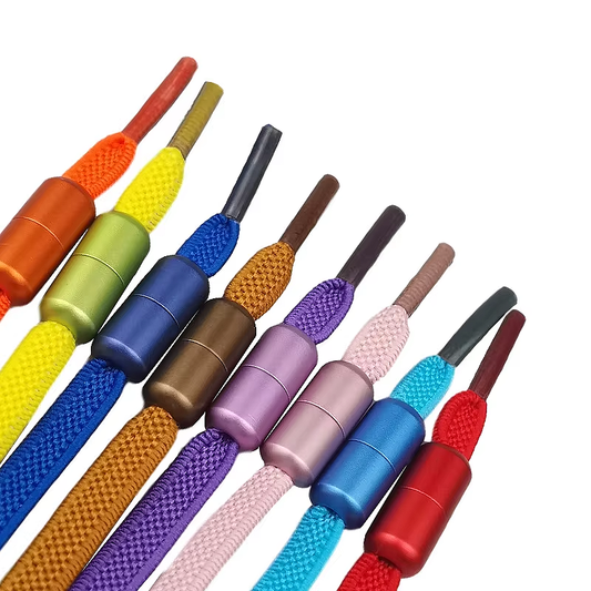 Cordones elásticos sin atar con cápsula metálica a rosca