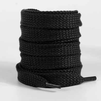 Chunky laces 130cm long x 1.7cm wide flat double layer