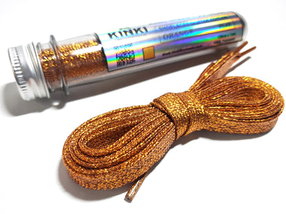 Cordones Glitter Planos de 125cm Largo - Con Packaging