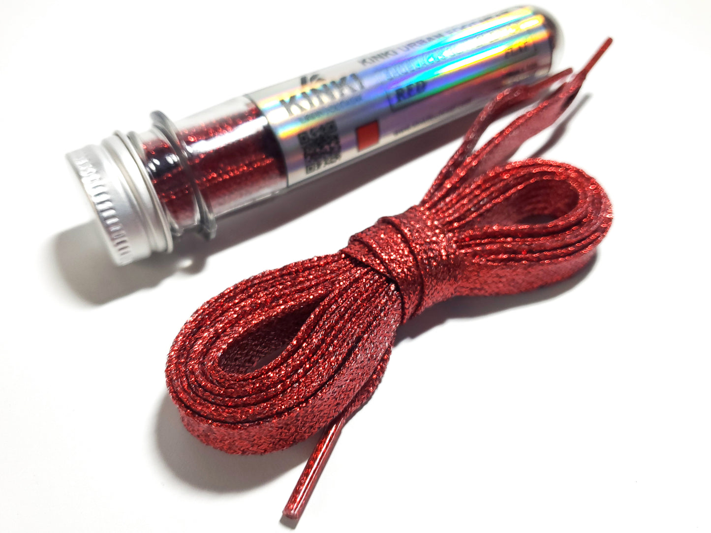 Cordones Glitter Planos de 125cm Largo - Con Packaging