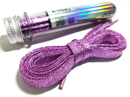 Cordones Glitter Planos de 125cm Largo - Con Packaging