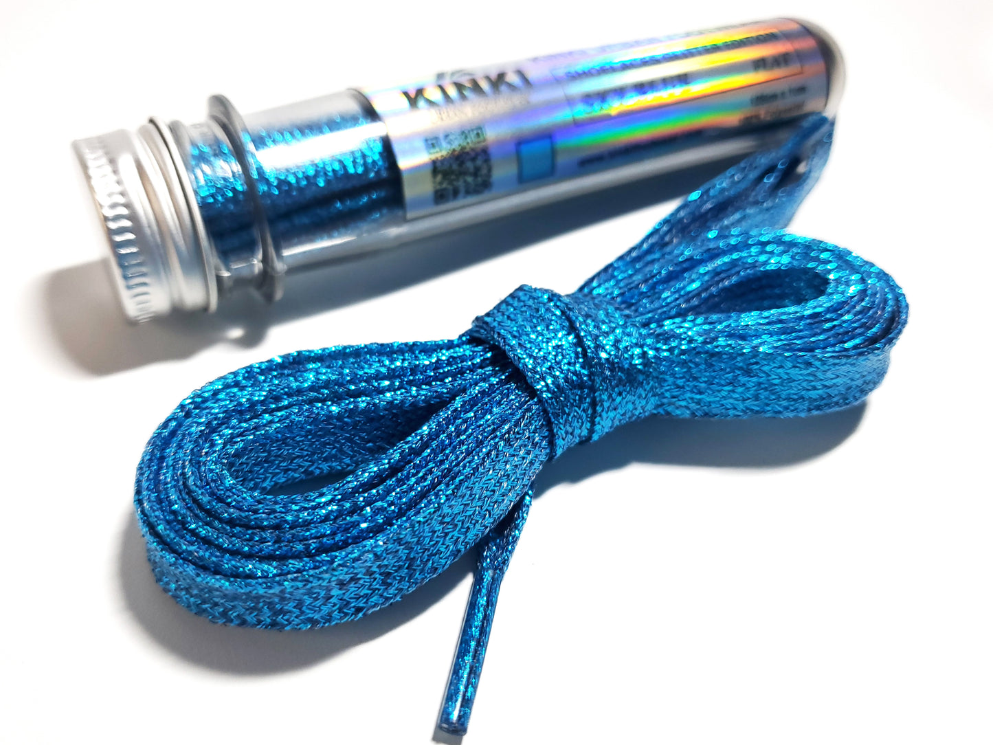 Cordones Glitter Planos de 125cm Largo - Con Packaging