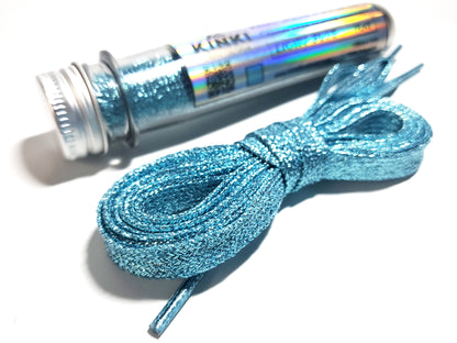 Cordones Glitter Planos de 125cm Largo - Con Packaging
