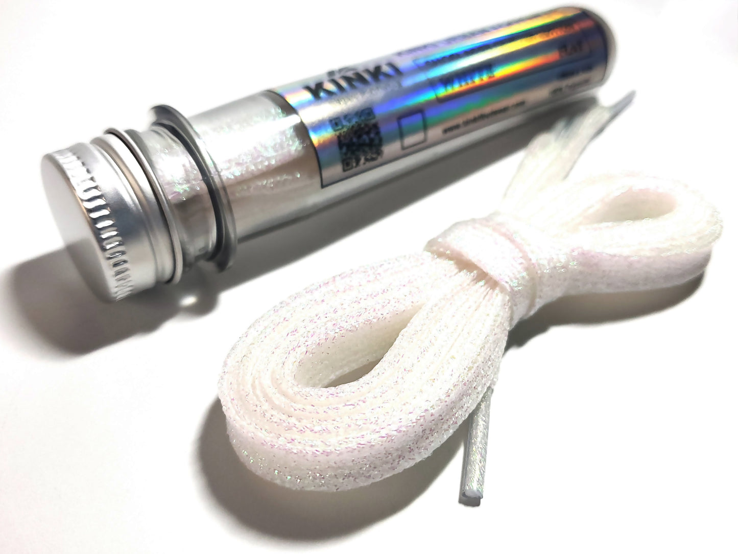 Cordones Glitter Planos de 125cm Largo - Con Packaging