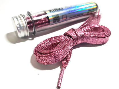 Cordones Glitter Planos de 125cm Largo - Con Packaging