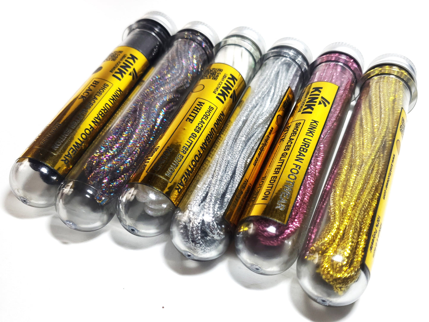 Round Glitter Shoelaces - With Packaging 120cm
