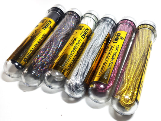 Cordones Glitter Redondos de 120cm Largo - Con Packaging
