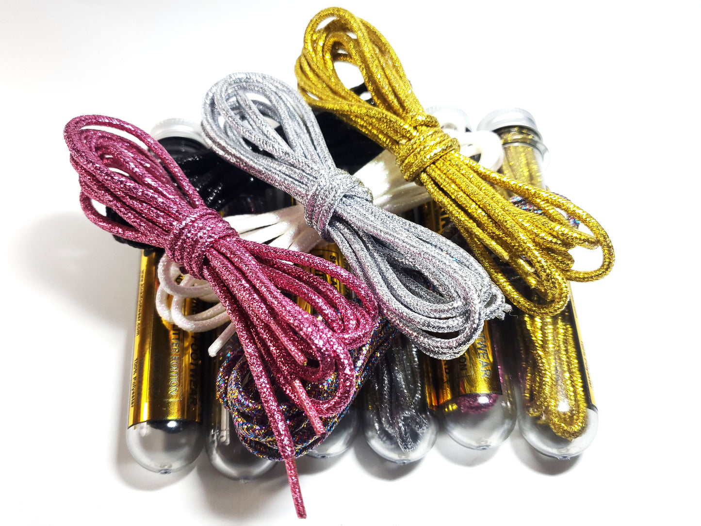 Round Glitter Shoelaces - With Packaging 120cm