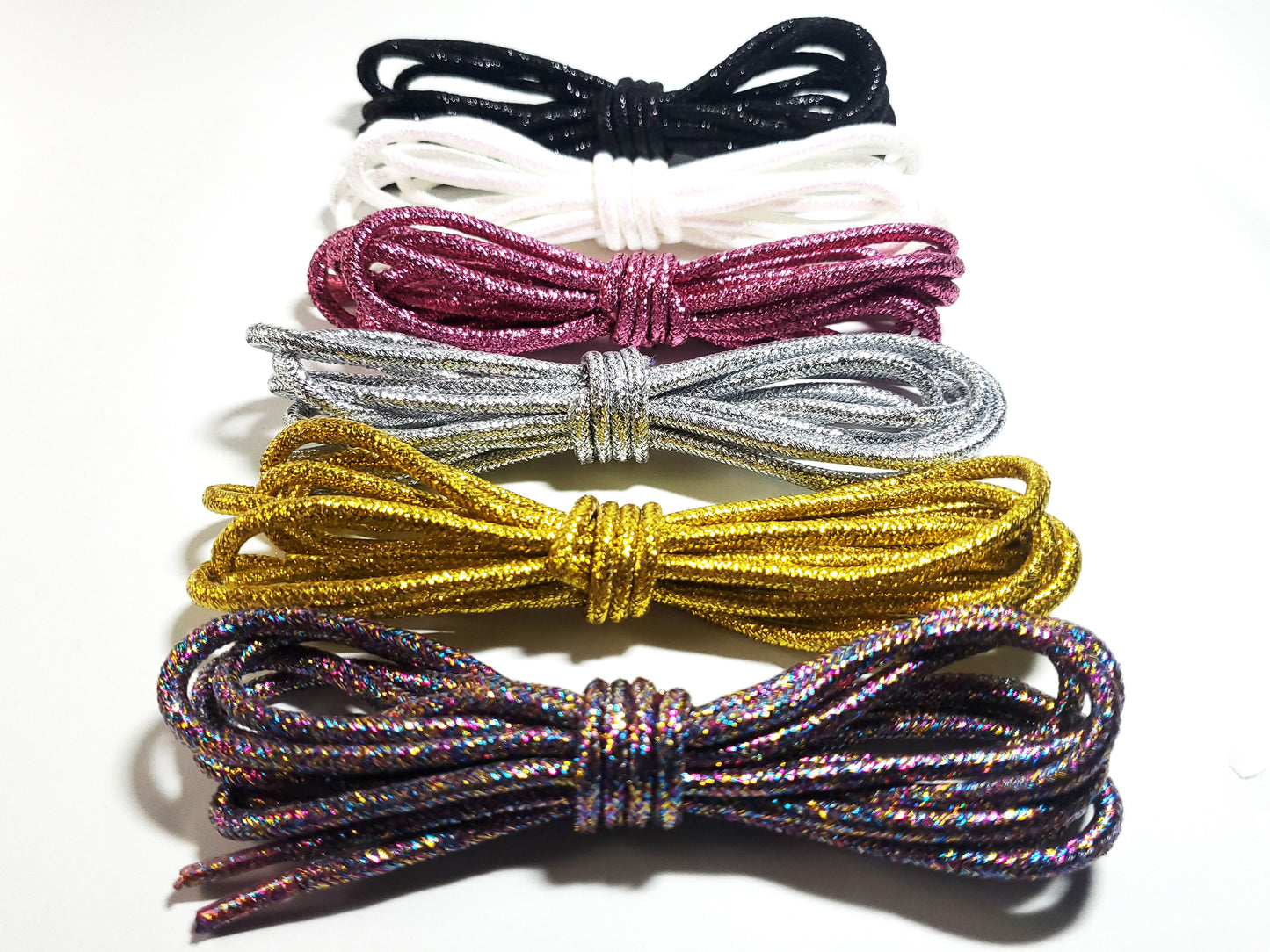 Round Glitter Shoelaces - With Packaging 120cm
