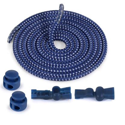 Elastic Round No-Tie Shoelaces with Adjustable Lock