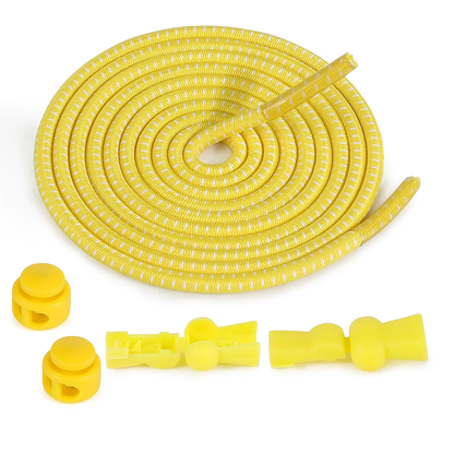 Elastic Round No-Tie Shoelaces with Adjustable Lock