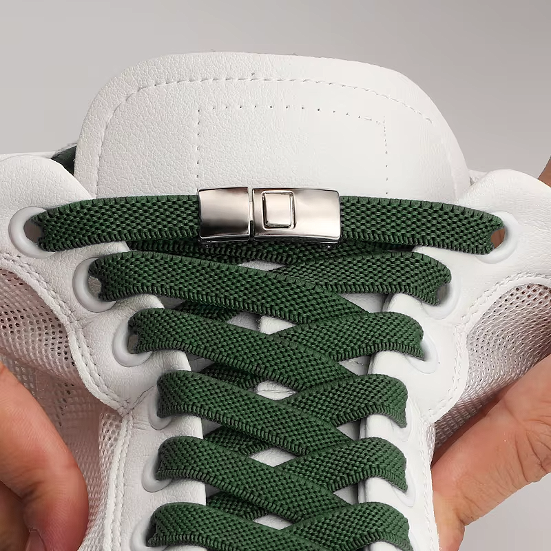 Elastic No-Tie Laces with Metal Buckle