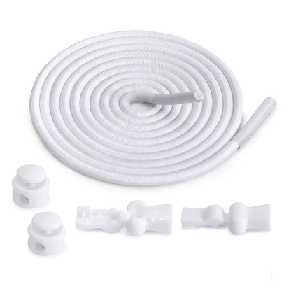Elastic Round No-Tie Shoelaces with Adjustable Lock