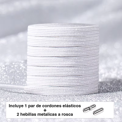 Glitter No-Tie Laces with Screw-on Metal Capsule