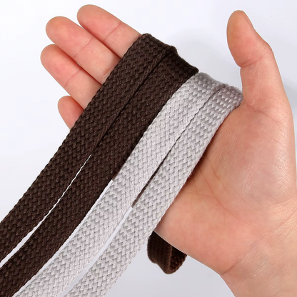 Chunky laces 130cm long x 1.7cm wide flat double layer