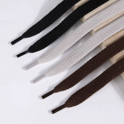 Chunky laces 130cm long x 1.7cm wide flat double layer