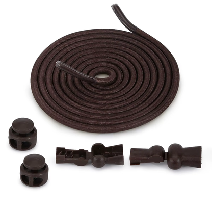 Elastic Round No-Tie Shoelaces with Adjustable Lock