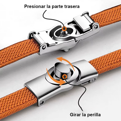 No-Tie Elastic Laces with Metallic Knob Buckle