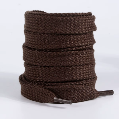 Chunky laces 130cm long x 1.7cm wide flat double layer