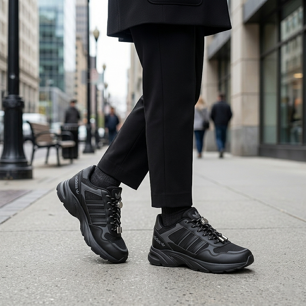 No-Tie Elastic Shoelaces with Metal Button