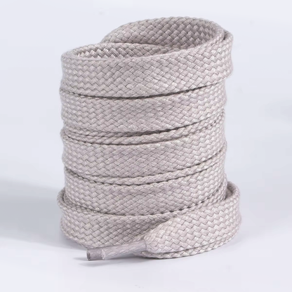 Chunky laces 130cm long x 1.7cm wide flat double layer