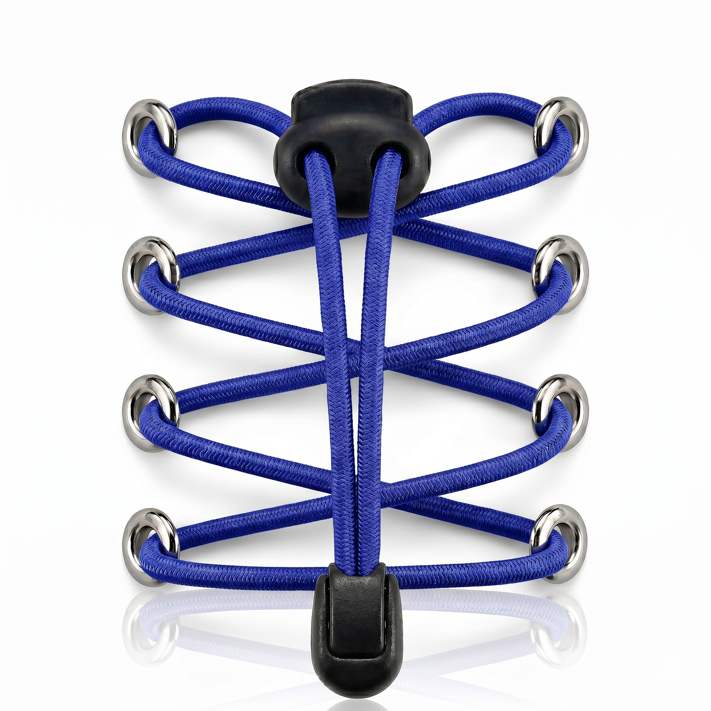 Black Clip Round Elastic No-Tie Shoelaces