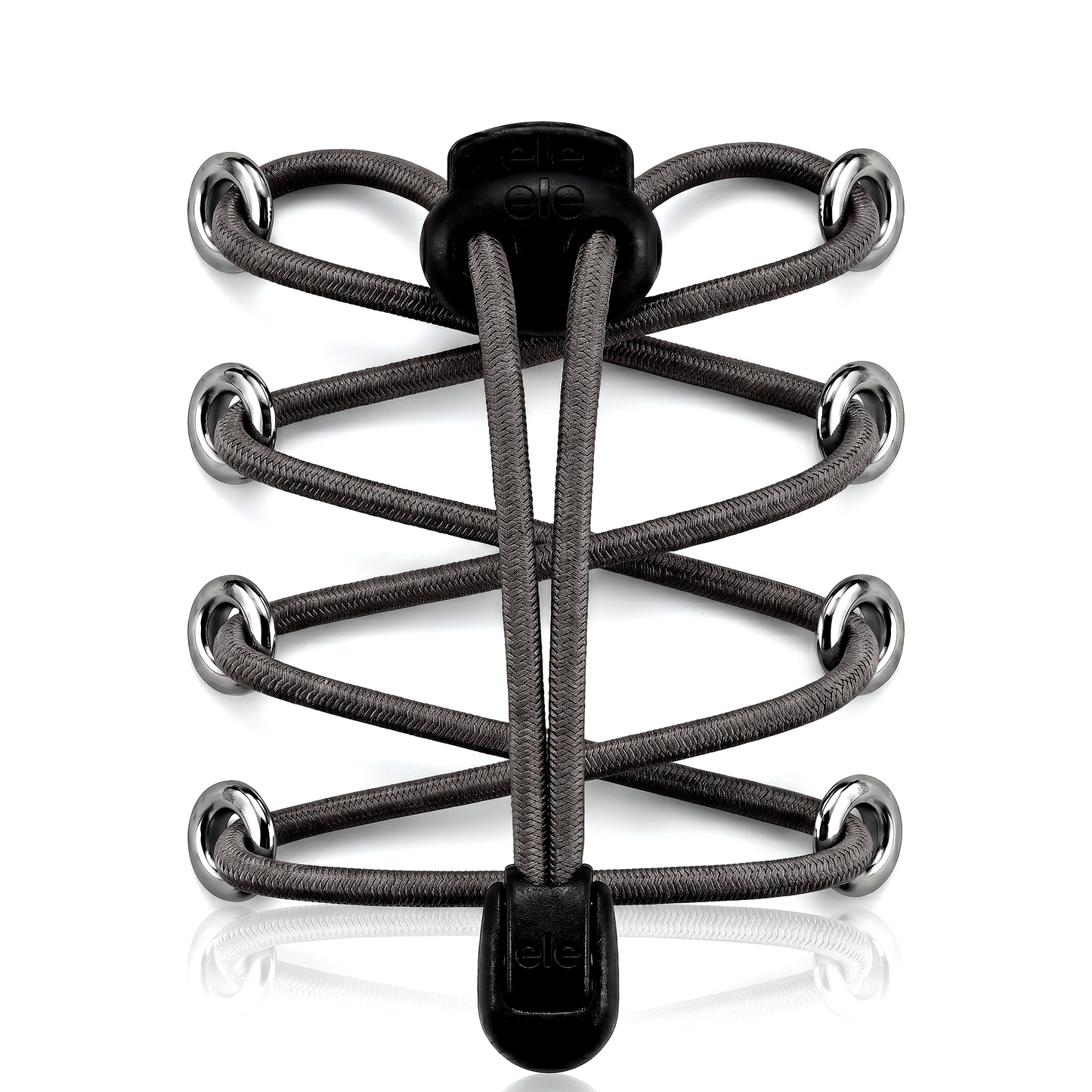Black Clip Round Elastic No-Tie Shoelaces