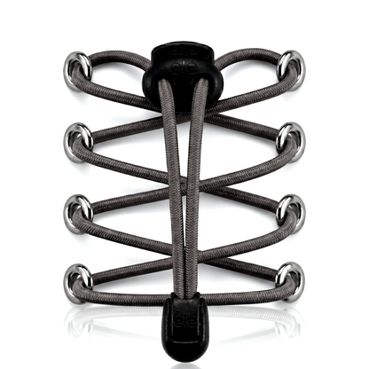 Black Clip Round Elastic No-Tie Shoelaces