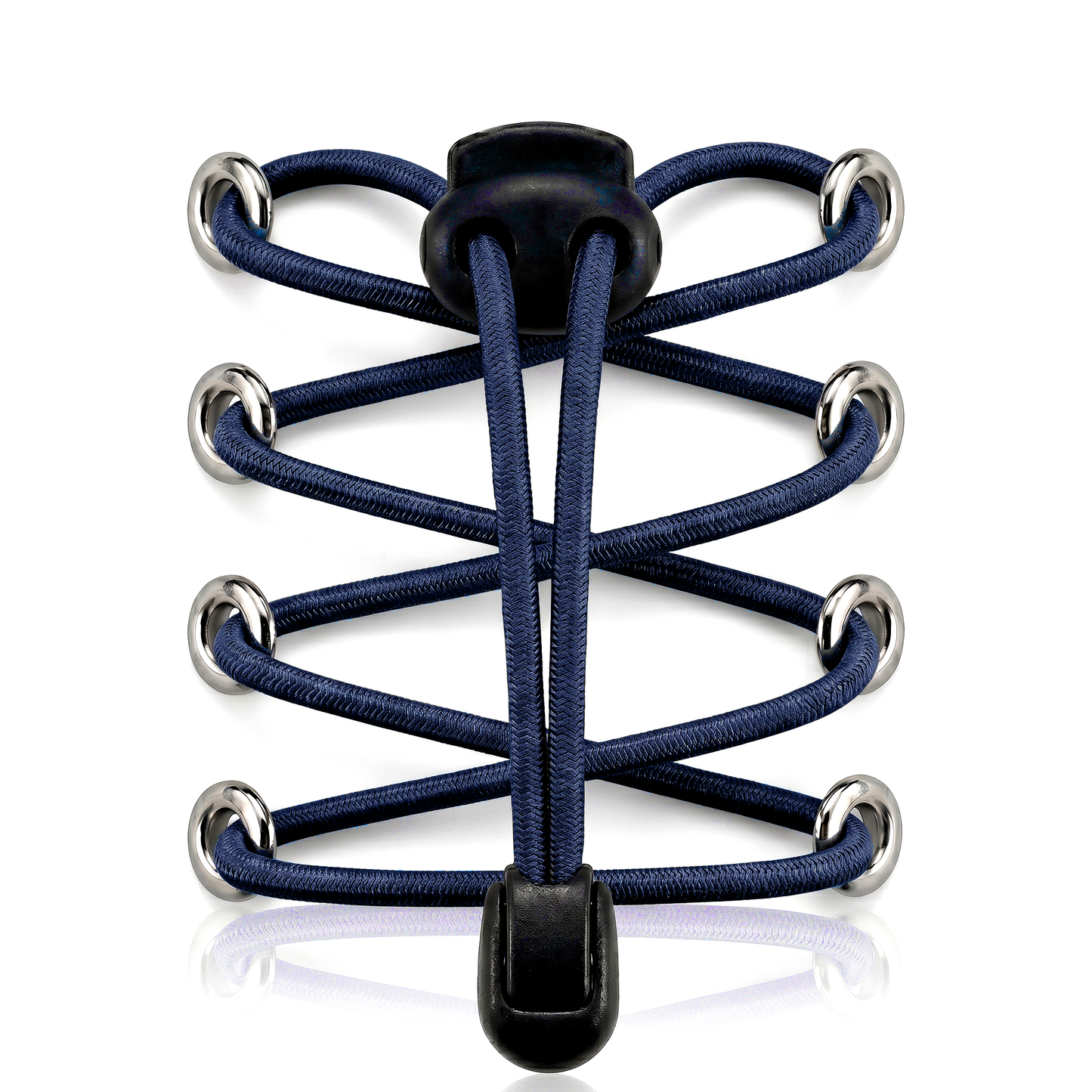 Black Clip Round Elastic No-Tie Shoelaces