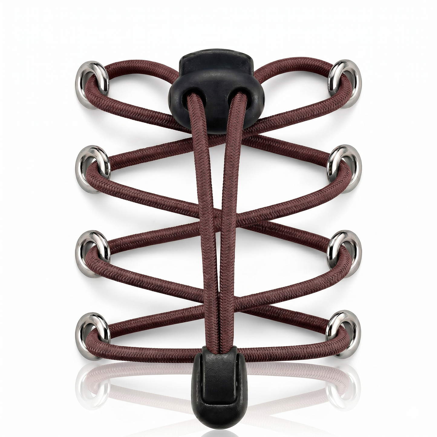Black Clip Round Elastic No-Tie Shoelaces