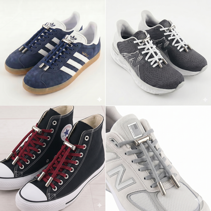 No-Tie Elastic Laces Metal Clip