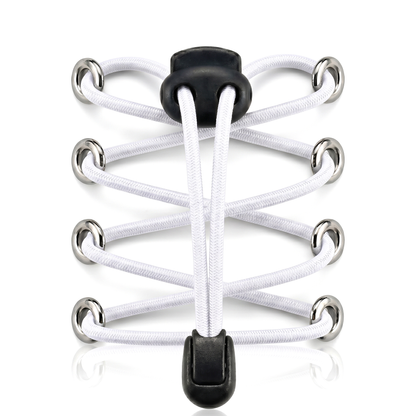 Black Clip Round Elastic No-Tie Shoelaces