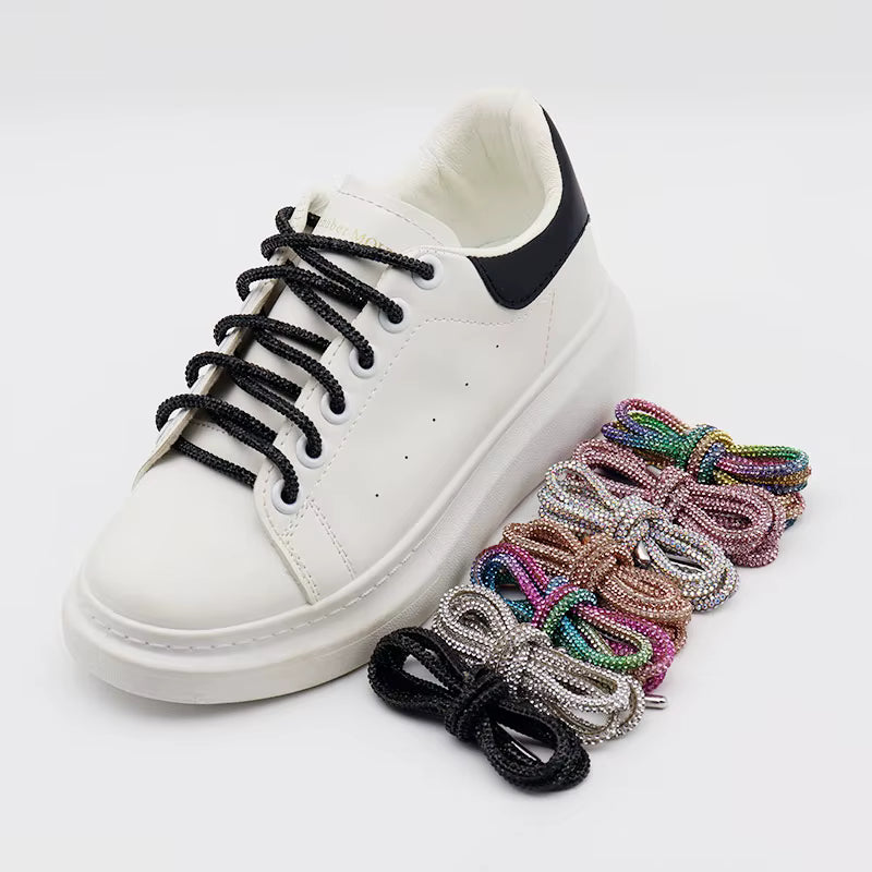 Rhinestone Glitter Crystal Round Laces 120cm Long