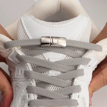 Elastic No-Tie Laces with Metal Buckle