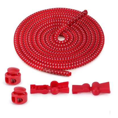Elastic Round No-Tie Shoelaces with Adjustable Lock