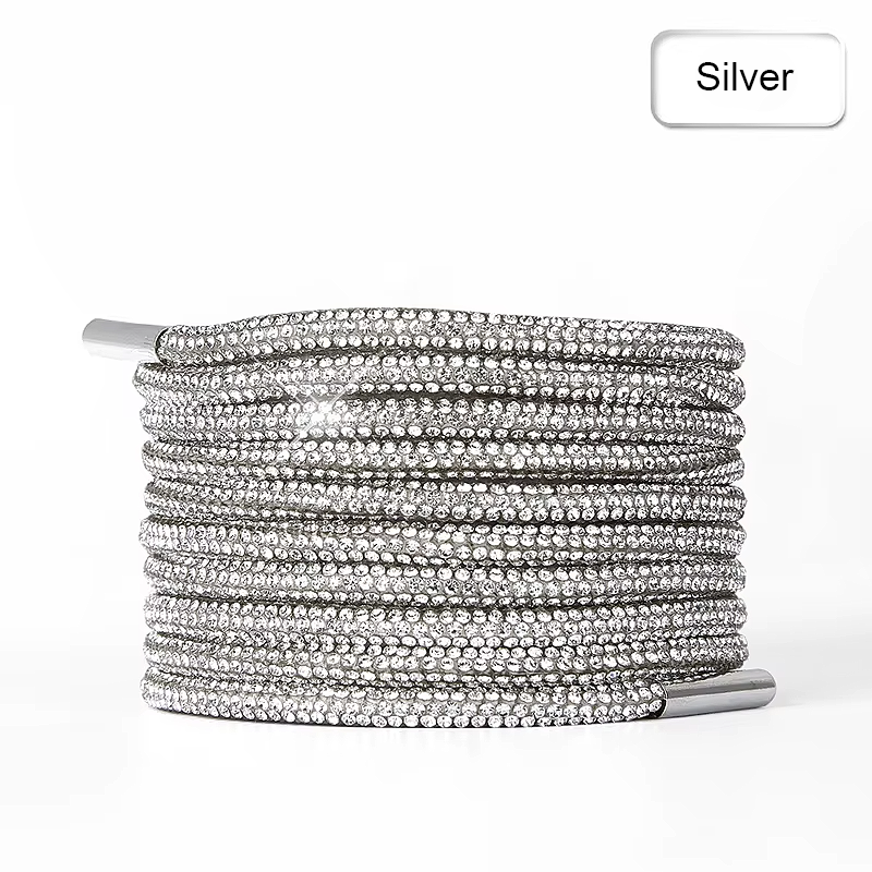 Rhinestone Glitter Crystal Round Laces 120cm Long