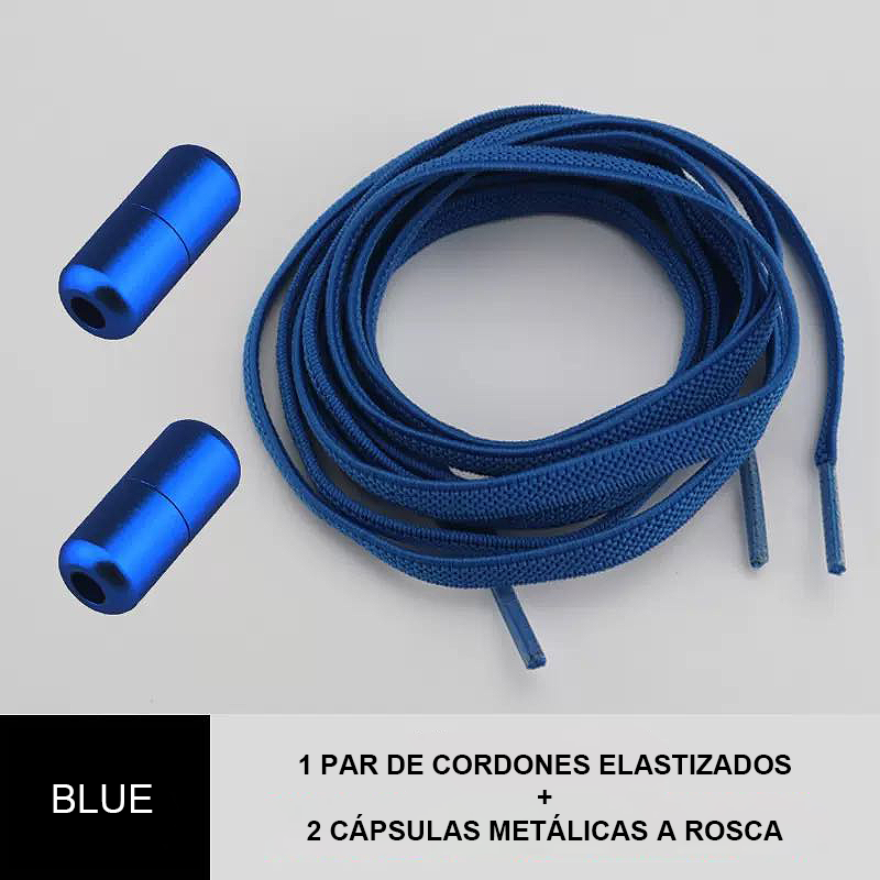Cordones elásticos sin atar con cápsula metálica a rosca