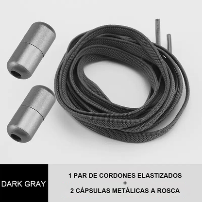 Cordones elásticos sin atar con cápsula metálica a rosca
