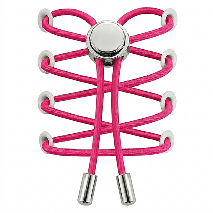 No-Tie Elastic Shoelaces with Metal Button