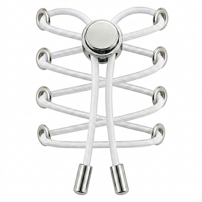 No-Tie Elastic Shoelaces with Metal Button