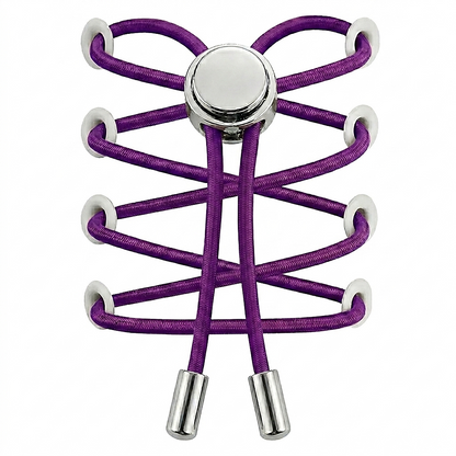 No-Tie Elastic Shoelaces with Metal Button