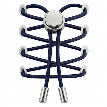 No-Tie Elastic Shoelaces with Metal Button