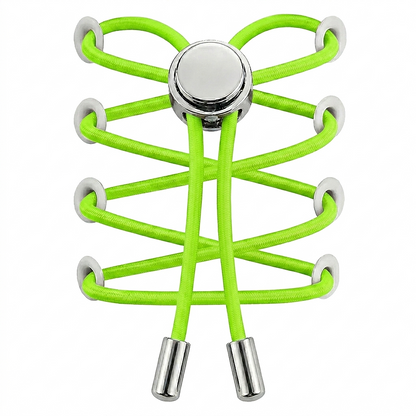 No-Tie Elastic Shoelaces with Metal Button