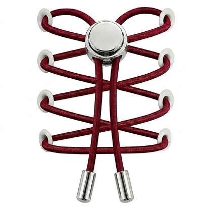 No-Tie Elastic Shoelaces with Metal Button